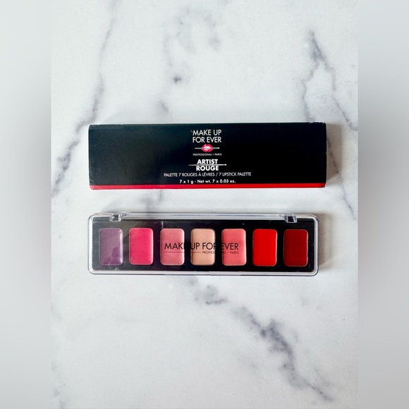 Make Up For Ever Artist Rouge 7 Lipstick Palette, Bold Shades - NEW - Picture 2 of 3
